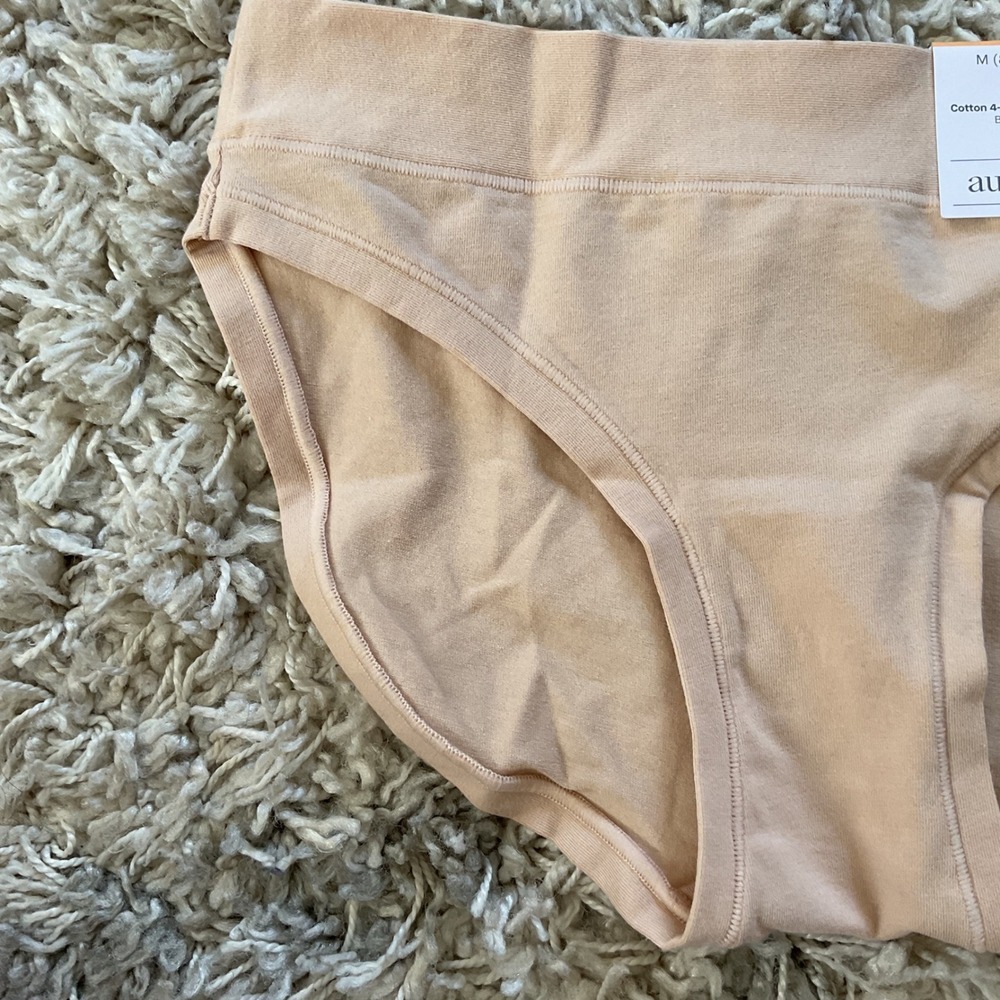 Auden Womens Cotton 4-Way Stretch Bikini Underwear Nude Tan Size M 8-10 NWT - Picture 8 of 9